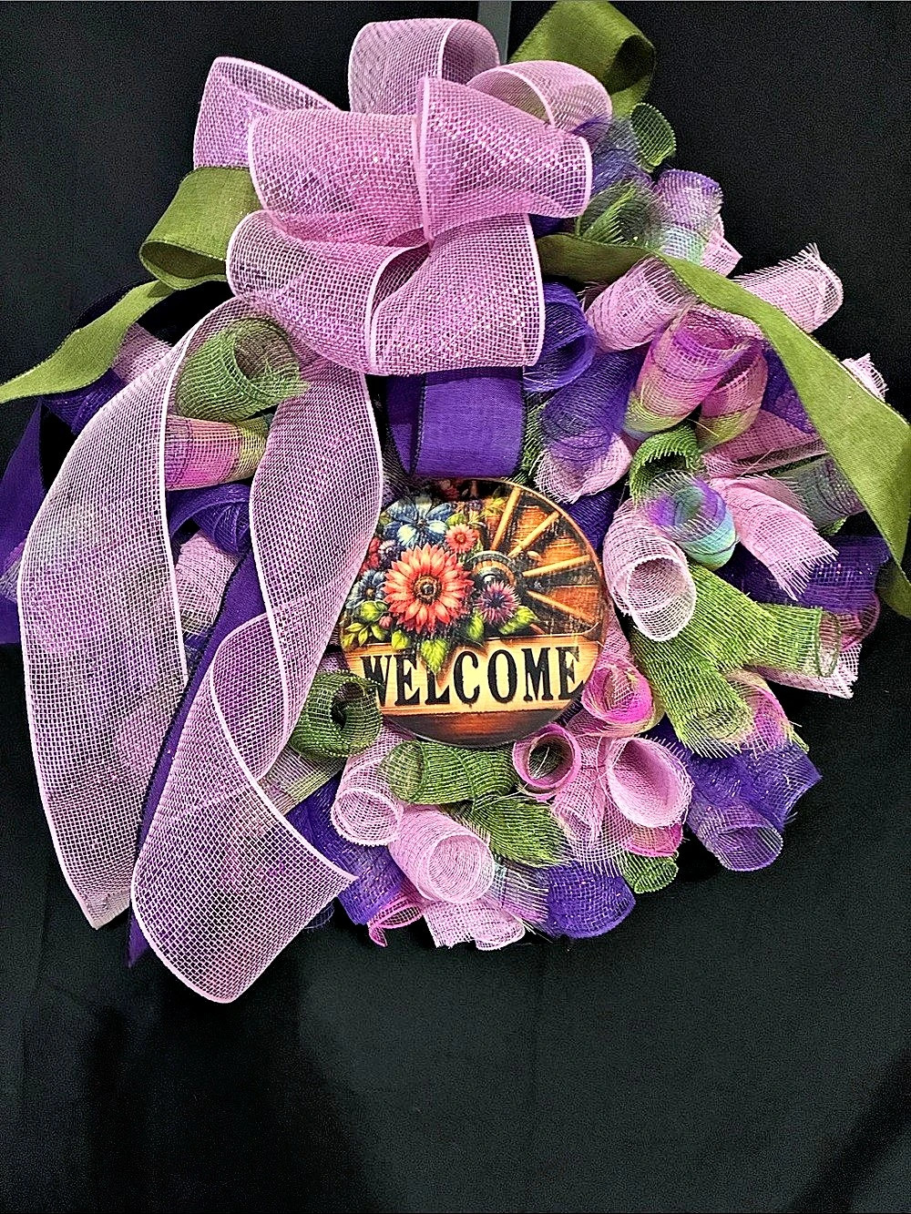 Purple & Green Welcome Wreath  New